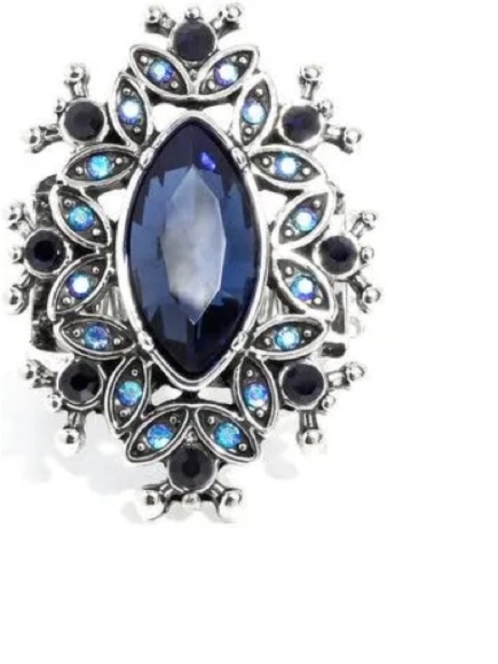 paparazzi Jewelry - paparazzi Navy Marquise Crystal Statement Ring 8-9” Stretch New